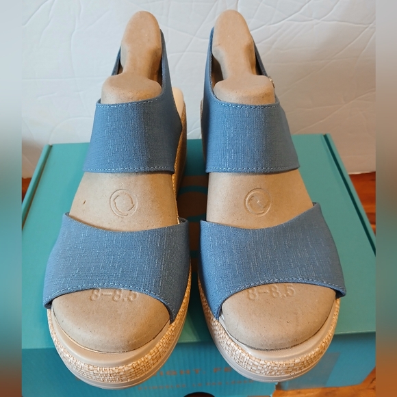 BZEES Reveal Women's Wedge Sandals Size 8.5 Medium NEW - Picture 5 of 10